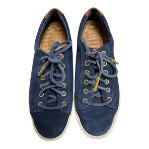 Sperry Women’s Dark Blue Sneakers with leather Accents size 6